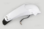 UFO Enduro Rear Fender With Tail Light - Yamaha WRF 250/450 2003-06 - White