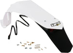 UFO Enduro Rear Fender With Tail Light - Yamaha WRF2502007-15, WRF450 2007-11 - White