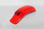 UFO Universal Vintage Enduro Rear Fender With Tail Light - Fits Models 1983-93 - Red