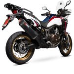 Scorpion Serket Parallel Black Ceramic Oval Exhaust - Honda CRF 1000 L Africa Twin 2015 - 2019