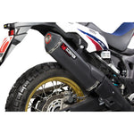 Scorpion Serket Parallel Black Ceramic Oval Exhaust - Honda CRF 1000 L Africa Twin 2015 - 2019