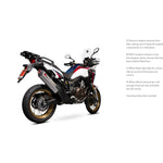 Scorpion Serket Parallel Black Ceramic Oval Exhaust - Honda CRF 1000 L Africa Twin 2015 - 2019