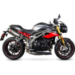 Scorpion Serket Parallel Stainless Oval Exhaust - Triumph Speed Triple 1050 2016 - 2017