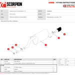 Scorpion Exhaust Rear Silencer Single Daytona BLK- Vauxhall Corsa E 1.4T (Non-GPF Model) 2014 - 2019