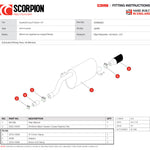 Scorpion Exhaust Rear Silencer Single Daytona BLK- Vauxhall Corsa E 1.0T (Non-GPF Model) 2014 - 2019