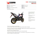 Scorpion Serket Parallel Black Ceramic Oval Exhaust - Honda CRF 1000 L Africa Twin Full System 15-17