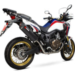 Scorpion Serket Parallel Black Ceramic Oval Exhaust - Honda CRF 1000 L Africa Twin Full System 15-17