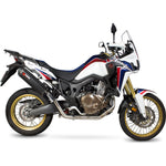 Scorpion Serket Parallel Black Ceramic Oval Exhaust - Honda CRF 1000 L Africa Twin Full System 15-17