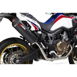 Scorpion Serket Parallel Black Ceramic Oval Exhaust - Honda CRF 1000 L Africa Twin Full System 15-17