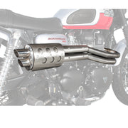 Scorpion Custom Stainless Exhaust Silencer + Heat Shield - Triumph Scrambler Full System 13-17