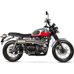 Scorpion Custom Stainless Exhaust Silencer + Heat Shield - Triumph Scrambler Full System 13-17