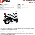 Scorpion Serket Parallel Black Ceramic Oval Exhaust - Honda PCX 125 2014 - 2016