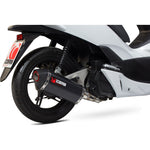 Scorpion Serket Parallel Black Ceramic Oval Exhaust - Honda PCX 125 2014 - 2016