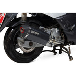 Scorpion Serket Parallel Black Ceramic Oval Exhaust - Yamaha X-MAX 125 Full System 2008 - 2016