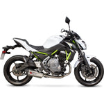 Scorpion Serket Parallel Stainless Oval Exhaust - Kawasaki Z650 Full System 2017 - 2021