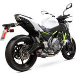 Scorpion Serket Parallel Carbon Oval Exhaust - Kawasaki Z650 Full System 2017 - 2021