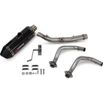 Scorpion Serket Parallel Carbon Oval Exhaust - Kawasaki Z650 Full System 2017 - 2021