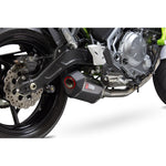 Scorpion Serket Parallel Carbon Oval Exhaust - Kawasaki Z650 Full System 2017 - 2021