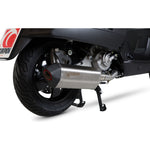 Scorpion Serket Parallel Stainless Oval Exhaust - Vespa GTS GTV 125 250 300 SUPER Full System 09-18