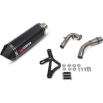 Scorpion Serket Parallel Black Ceramic Oval Exhaust - Vespa GTS GTV 125 250 300 SUPER Full System 09-18