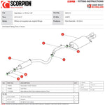 Scorpion Car Exhaust Cat-Back System (Resonated) Daytona - Seat Ibiza 1.2 TSI Mk4 6J / 6P 2010 - 2017