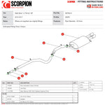 Scorpion Car Exhaust Cat-Back System (Non-Resonated) Daytona - Seat Ibiza 1.2 TSI Mk4 6J / 6P 2010 - 2017