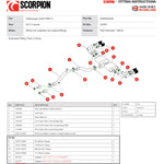 Scorpion Car Exhaust Cat-Back System Non-Resonated Non-Valved Black Ceramic Daytona - VW Golf R MK7.5 2017-2020