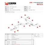 Scorpion Car Exhaust Cat-Back System (Resonated) (Non-Valved) Daytona - Audi TT MK3 2.0 TFSI Quattro 2014 - 2019