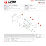 Scorpion Car Exhaust Downpipe with High Flow Sports Catalyst - Audi A4 B9 2.0 TFSI Quattro 2016 - 2021