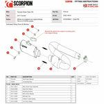 Scorpion Red Power Stainless Steel Exhaust - Triumph Street Triple 765 2017 - 2019