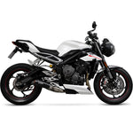 Scorpion Red Power Black Ceramic Exhaust - Triumph Street Triple 765 2017 - 2019