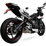 Scorpion Red Power Satin Titanium Exhaust - Triumph Street Triple 765 2017 - 2019