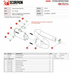 Scorpion Red Power Satin Titanium Exhaust - Triumph Street Triple 765 2017 - 2019