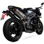 Scorpion Serket Parallel Satin Titanium Exhaust - Triumph Speed Triple 1050 S and RS 2018 - 2020