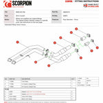 Scorpion Car Exhaust Secondary High Flow Sports Cat Replacement - BMW 3 Series F80 M3 2014 - 2018