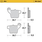 Moto Master Nitro Sport Rear Brake Pads - KTM SX85 2004-2011