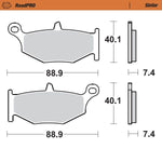 Moto Master Roadpro Sinder Rear Brake Pads - Suzuki GSX-R 750 2006-2010