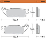 Moto Master Roadpro Sinder Rear Brake Pads - Yamaha MT-01 1700 2007-2011