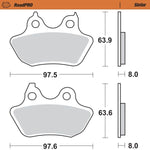 Moto Master Roadpro Sinder Rear Brake Pads - Harley Davidson FXSTSI 1450 EFI 2006