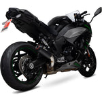 Scorpion Red Power Black Ceramic Exhaust - Kawasaki Ninja 1000SX 2020 - 2021