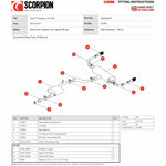 Scorpion Cat-Back System (Resonated) (E Valves) Carbon Ascari - Audi TT MK3 2.0 TFSi Quattro (Non-GPF) 2014 - 2019