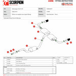 Scorpion Car Exhaust Cat-Back System (Resonated) Carbon Fibre Ascari - Volkswagen Golf Mk6 Gti 2.0 Tsi 2009 - 2013