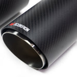 Scorpion Car Exhaust Upgrade Kit Twin 90mm Carbon Fibre Ascari Trim