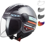 LS2 OF562 Airflow Ronnie Open Face Motorcycle Helmet & Visor