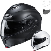 HJC C91 Plain Flip Front Motorcycle Helmet & Visor