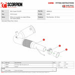 Scorpion Car Exhaust De-Cat Turbo Downpipe + High Flow Catalyst - Mini Cooper S F55 / F56 (Non-GPF Model) 2019 - 2021