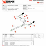 Scorpion Car Exhaust GPF-Back System (Resonated) (Electronic Valves) Black Ceramic Indy - BMW M135i F40 GPF Model 2021 - 2022