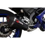 Scorpion Serket Taper Carbon Fibre Exhaust - Yamaha YZF R 125 Full System 2021 - 2022