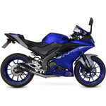 Scorpion Red Power Black Ceramic Exhaust - Yamaha YZF R 125 Full System 2021 - 2022