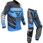 Wulf Matrix Cub Motocross Jersey & Pants Blue Kit